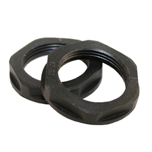 PLASTIC LOCK NUT 3/8' - Easy to install and resistant to corrosion, it's a practical choice for maintaining the integrity of your collector boot assembly - Front