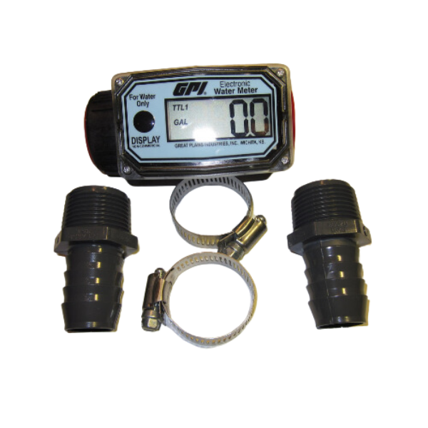 "Battery-operated water meter assembly for McNeilus, part number 1500251."