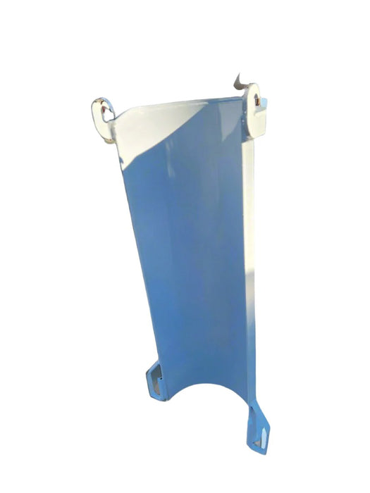 Back view of MTM Standard Extension Chute for McNeilus concrete mixers, part number 0151650, showcasing high-quality build.