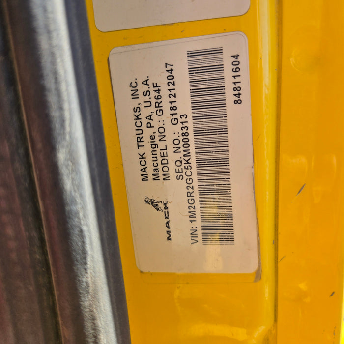 2018 MACK 2019 38M Alliance