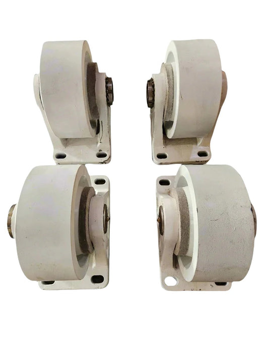 Kimble Roller Complete Assembly for CCB & CBMW mixers, Part #: 5002358, 9-inch diameter and 3-1/2 inch width, compatible with heavy-duty concrete mixers