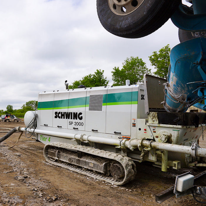 Schwing SPTM 1250 Trailer Concrete Pump | Tier 4 Final Engine, Compact Design, High Precision