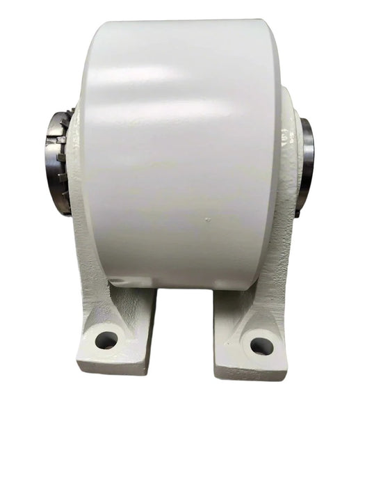 SMITH/LONDON/OSHKOSH Roller Assembly with Bracket, 8-inch diameter x 4.5-inch width, designed for heavy-duty mixer trucks