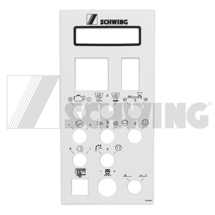 Plt - Face For Rear Operator Panel P/N 1 | Weight: 2 lbs | Dimensions: 158 X 318 | Brand: SCHWING