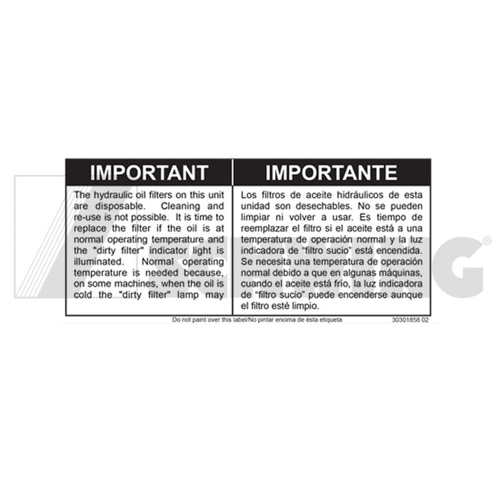 Decal - Attention One-Waypaper Cartridge | Weight: 2 lbs | Brand: SCHWING