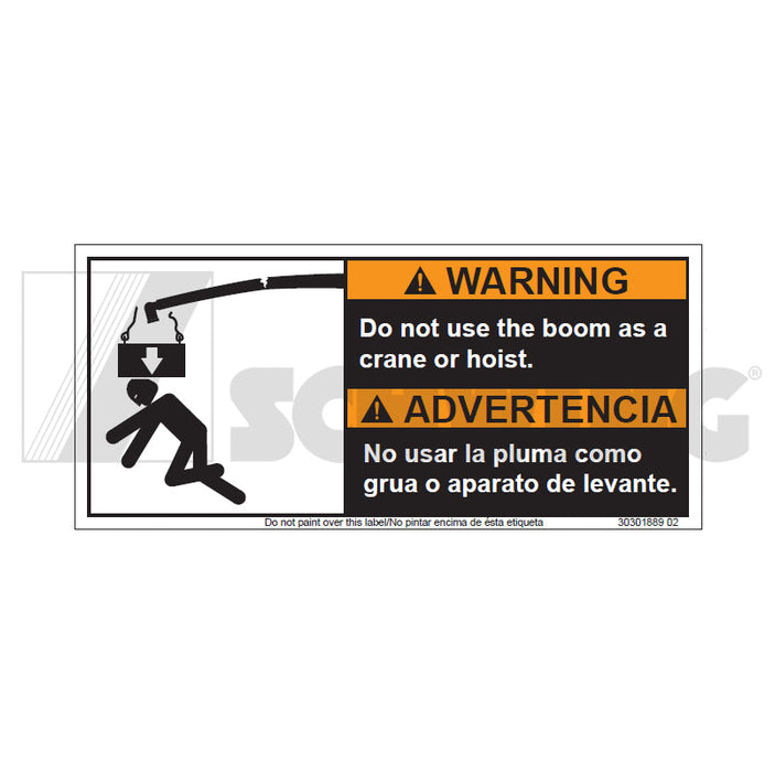 Decal - Caution Do Not Use Boom As A Hoi | Weight: 2 lbs | Brand: SCHWING