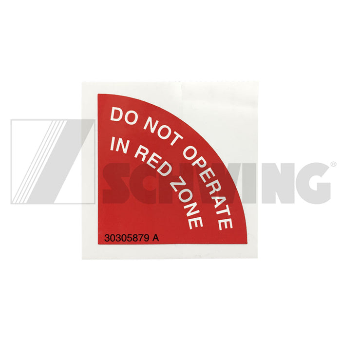 Decal  -  Do Not Operate In Red Zone | Weight: 1 lbs | Dimensions: 43 X 43 MM | Brand: SCHWING