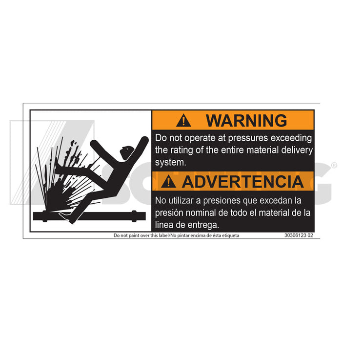 Decal - Adhesive, Warning, Don'T Exceed | Weight: 2 lbs | Brand: SCHWING