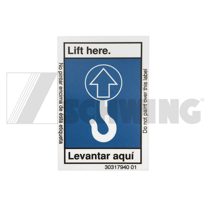 Decal - Lift Here | Weight: 1 lbs | Brand: SCHWING