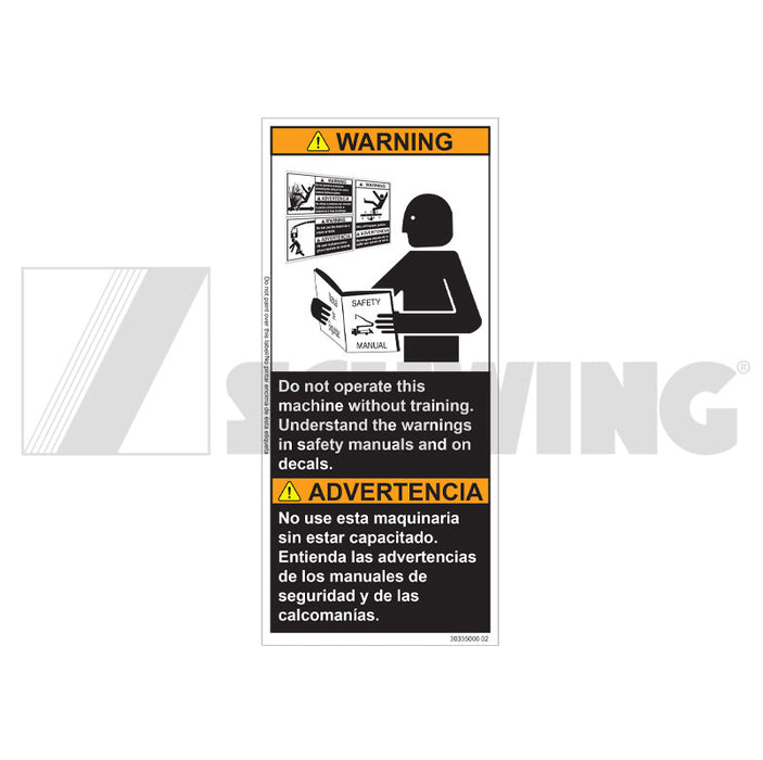 Decal - Do Not Operate Machine | Weight: 2 lbs | Brand: SCHWING