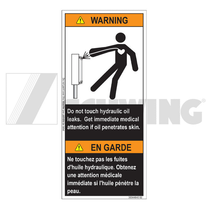 Decal -  Warning, Oil Leaks - Ansi Z535 | Weight: 2 lbs | Brand: SCHWING