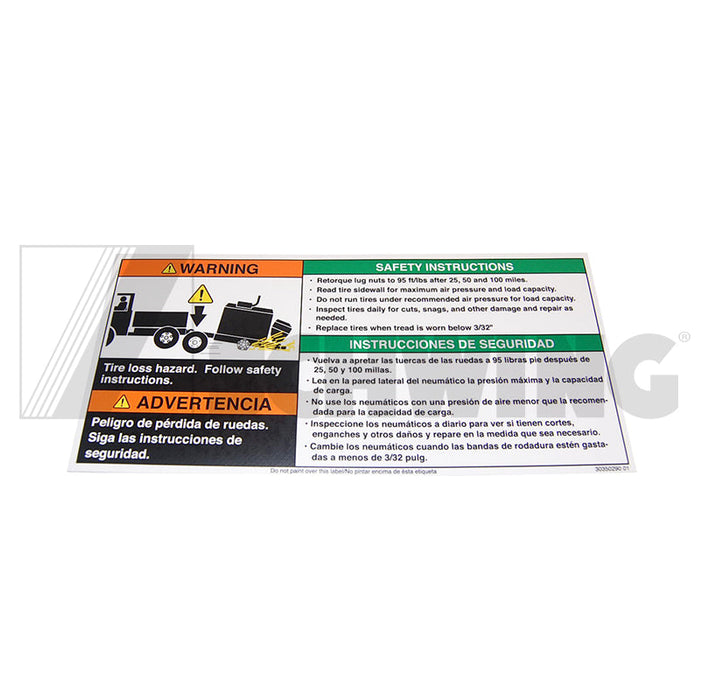 Decal - Adhesive, Warning, Axle Warning, | Weight: 1 lbs | Brand: SCHWING
