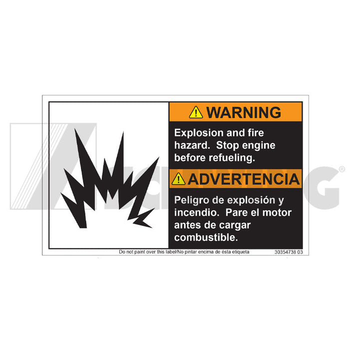 Decal - Warning, Refueling - Ansi Z535 | Weight: 1 lbs | Brand: SCHWING