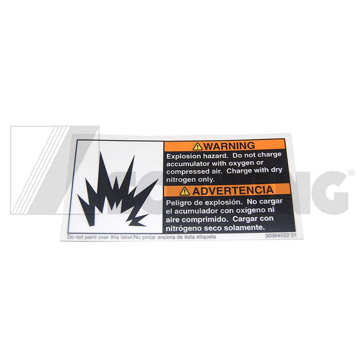 Decal - Adhesive, Warning, Use Dry Nitro | Weight: 1 lbs | Brand: SCHWING