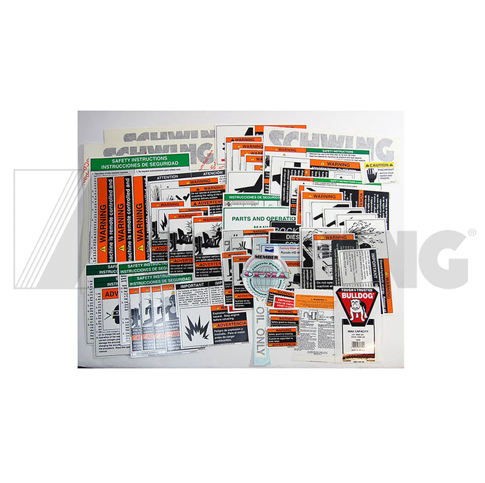 Kit - Decal Set Wp750/1000/1250 | Weight: 2 lbs | Brand: SCHWING