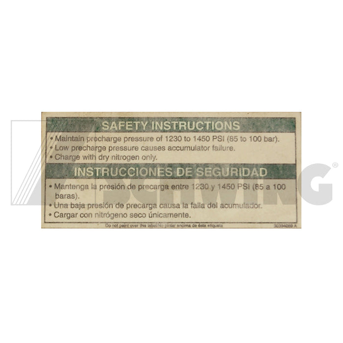 Decal , Safety Instructions - Accumulato | Weight: 2 lbs | Dimensions: 140 X 65 MM | Brand: SCHWING