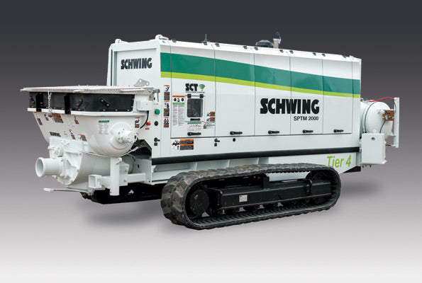 Schwing SPTM 1250 Trailer Concrete Pump | Tier 4 Final Engine, Compact Design, High Precision