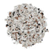Coyote flake in 1/4" size – pile of epoxy floor flakes with natural tan, white, gray, and black color blend